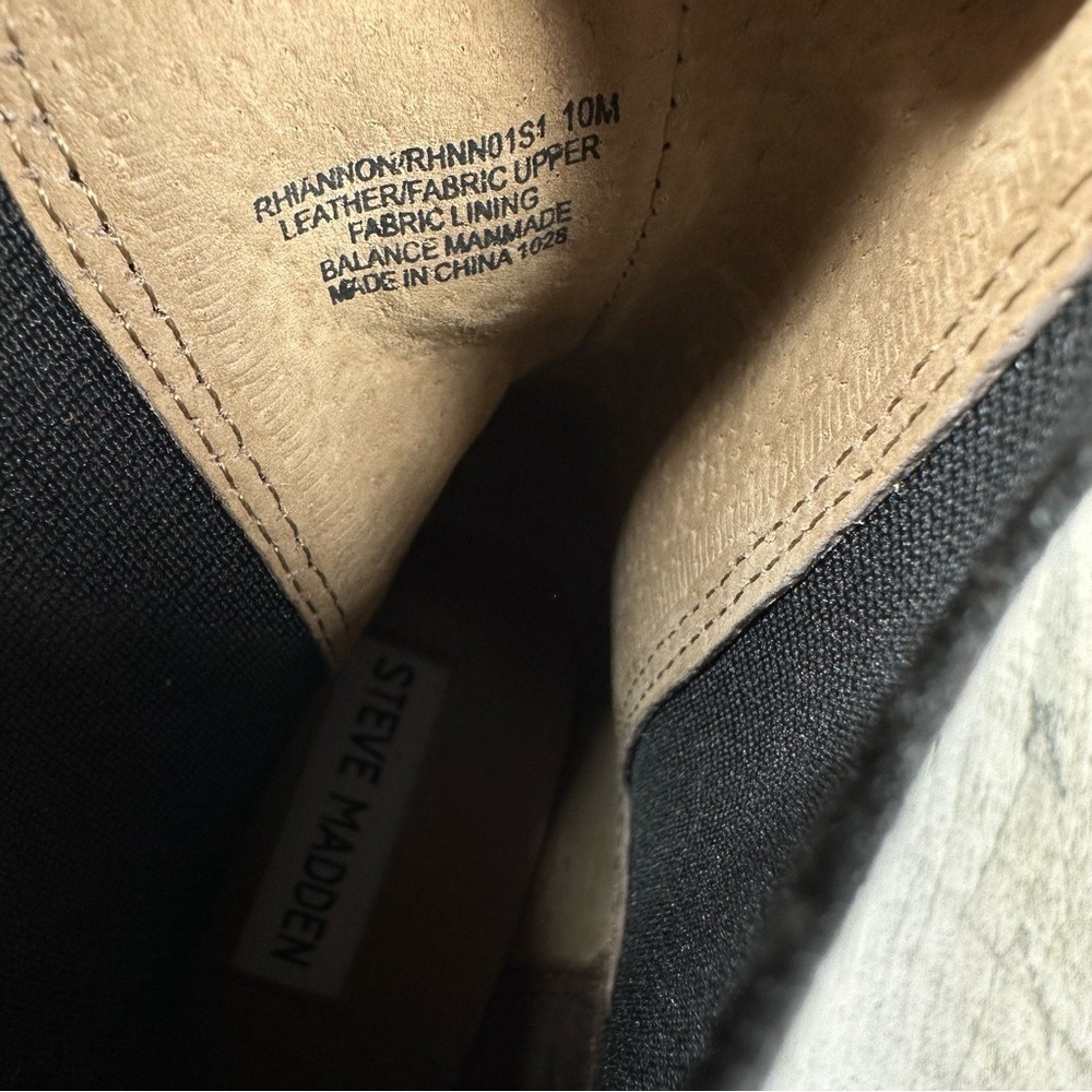 Steve Madden Ankle Boots Rhiannon Chelsea‎ Brown Suede Block Heel Minimalist - Picture 12 of 13